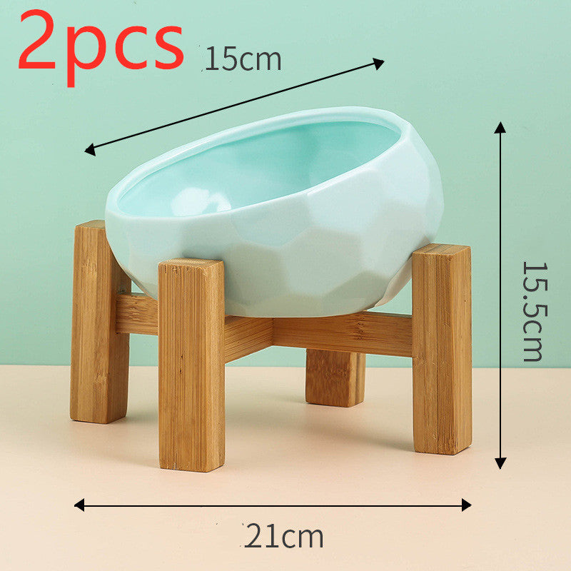Modern Pet Elevated Ceramic Bowl