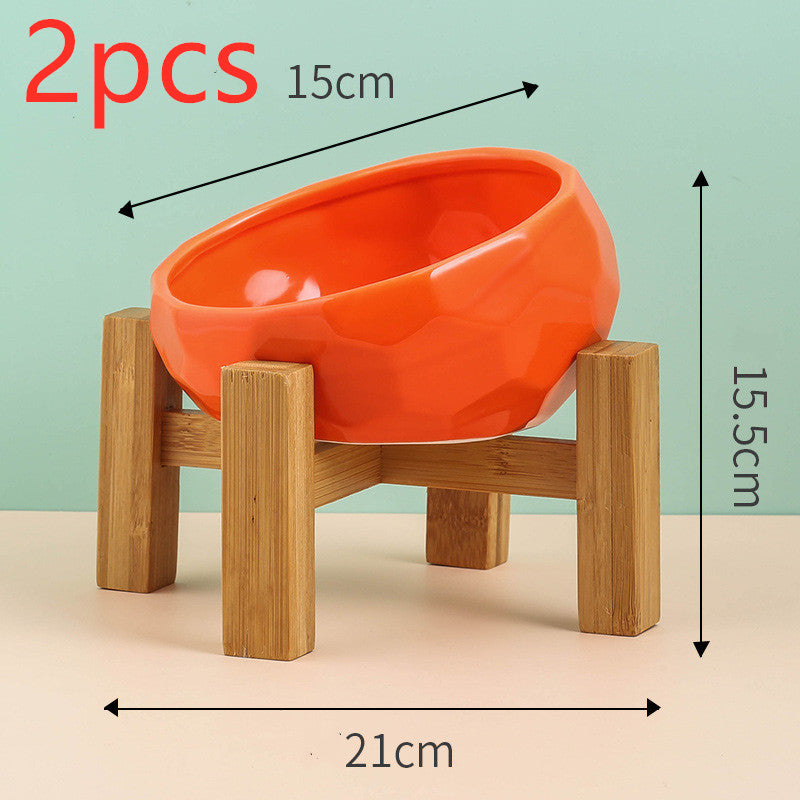 Modern Pet Elevated Ceramic Bowl