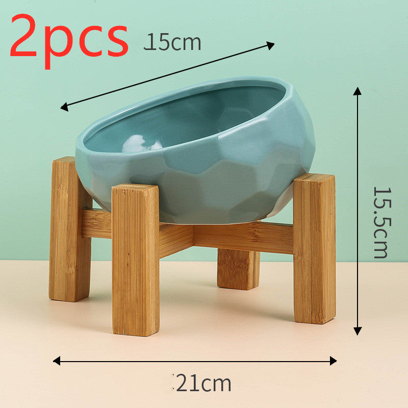 Modern Pet Elevated Ceramic Bowl
